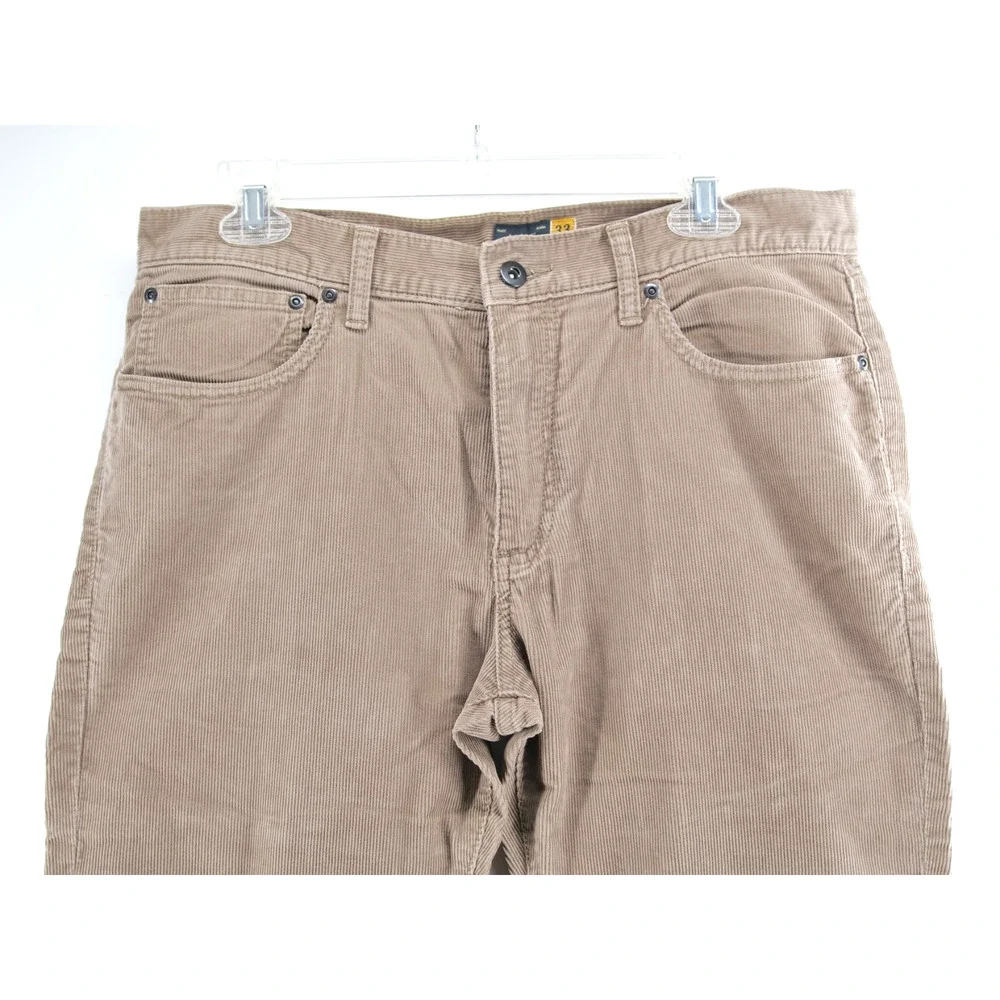 J. Crew 484 Slim Fit Corduroy Pants Mens 33 X 30 Khaki Tan 100% Cotton